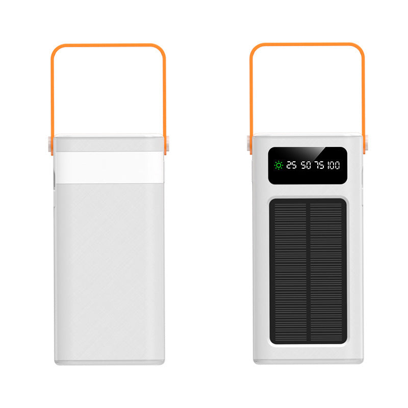 Portable Solar Power Bank with Digital Display and Practical Carrying Strap Bowlift