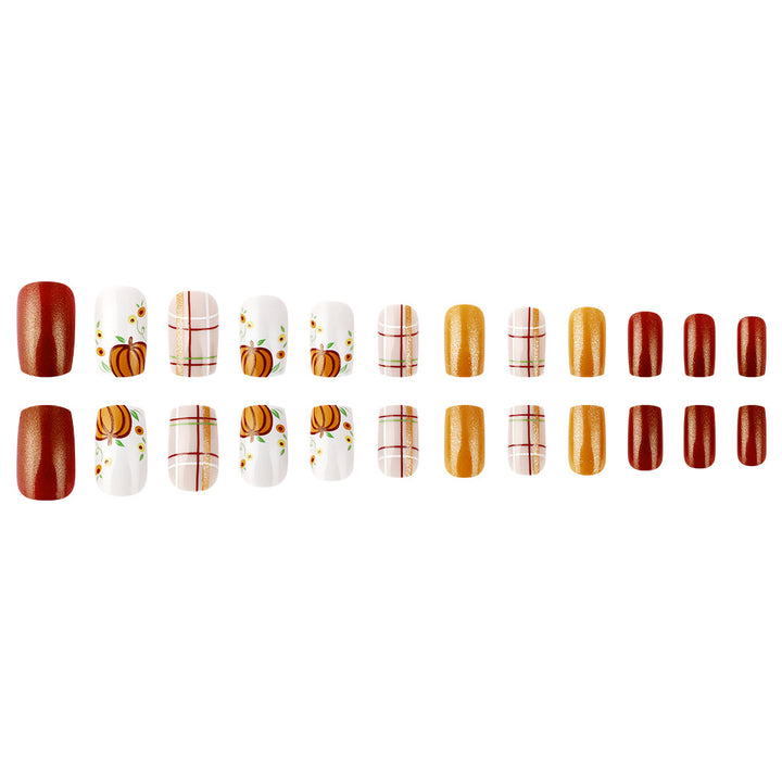 Seasonal Pumpkin-Themed Nail Art Set Bowlift