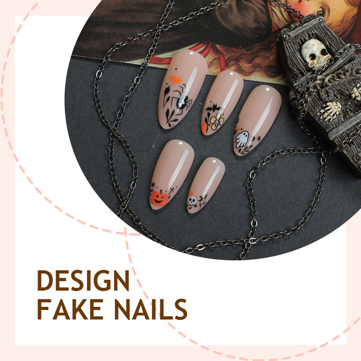Artificial nail set with creative animal motifs and glitter effects Bowlift