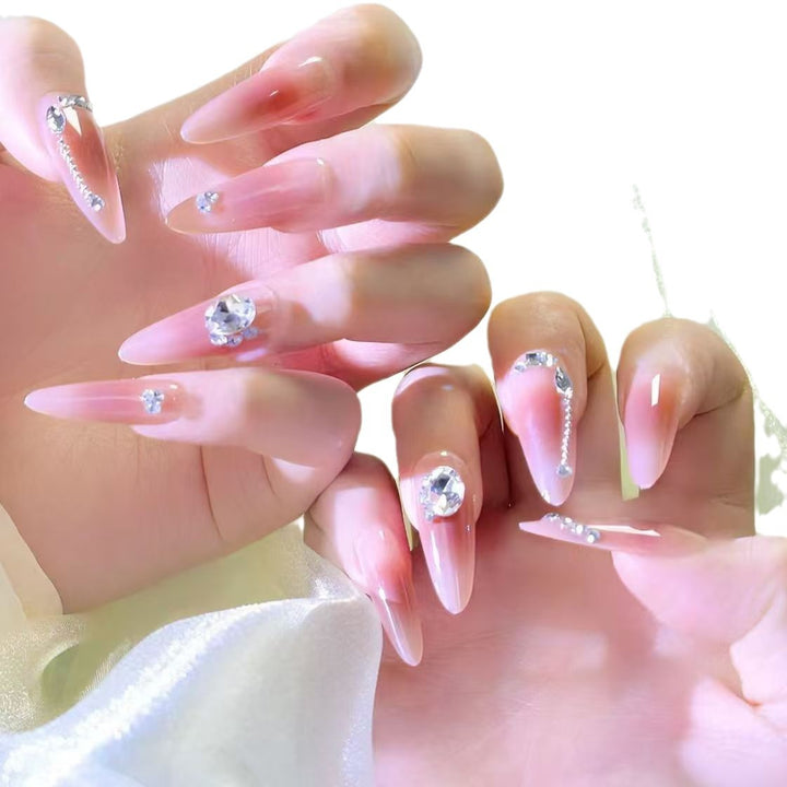 Luxury Rhinestone Enhanced Nail Art Bowlift