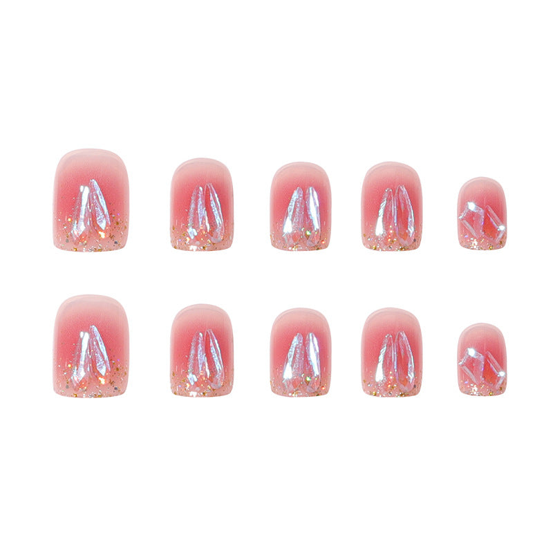 Decorative Press-On Nail Extensions with Glitter Finish Bowlift