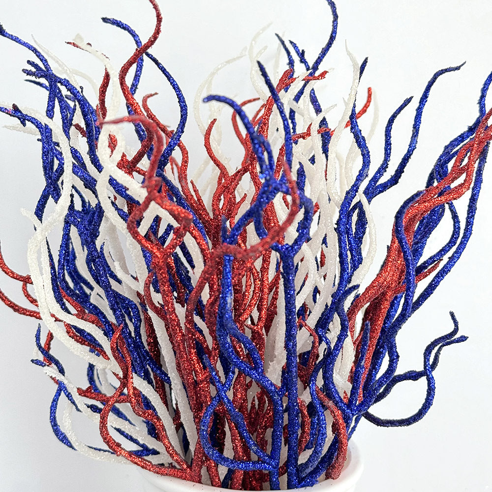 Unisex nan glittering decorative branches made of plastic flexible decoration stems for vase Bowlift