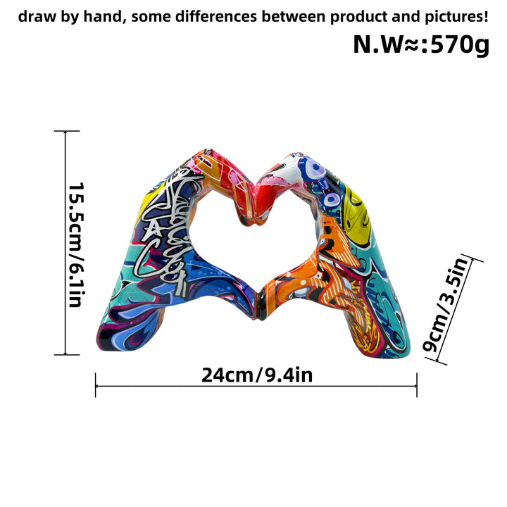 Stylish hand sculptures with colorful design Bowlift