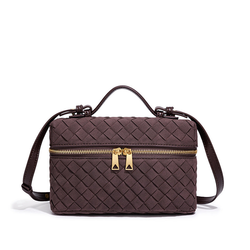 Handcrafted Textured Leather Crossbody Bag Bowlift