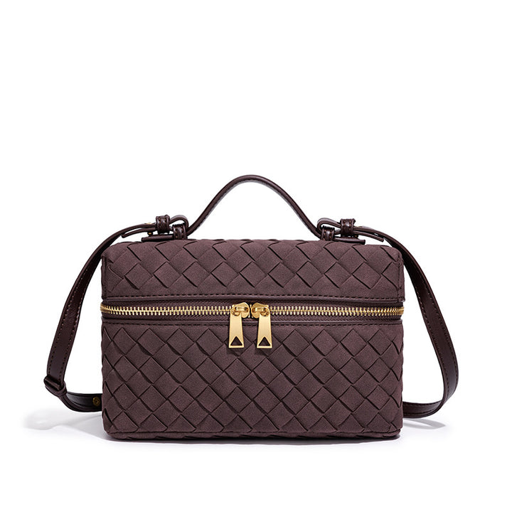 Handcrafted Textured Leather Crossbody Bag Bowlift