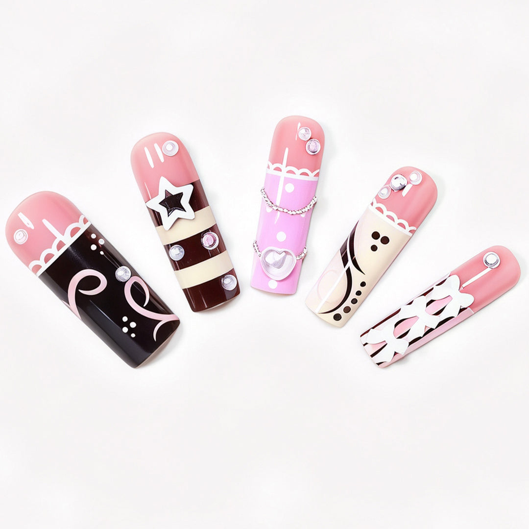 Artistic Statement Press-On Nail Design Bowlift