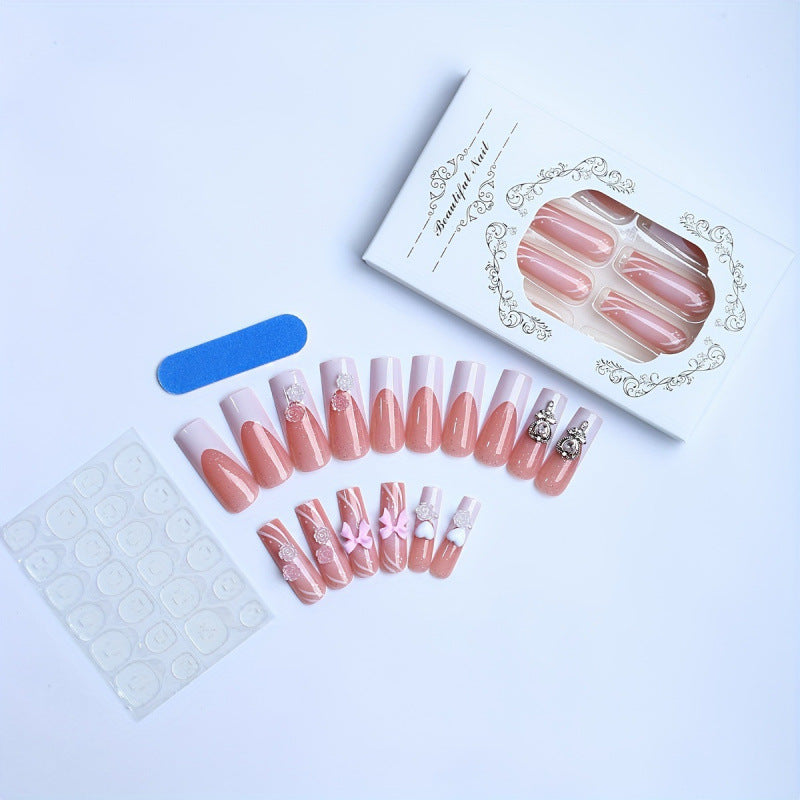 Decorative Luxury Press-On Nail Set Bowlift