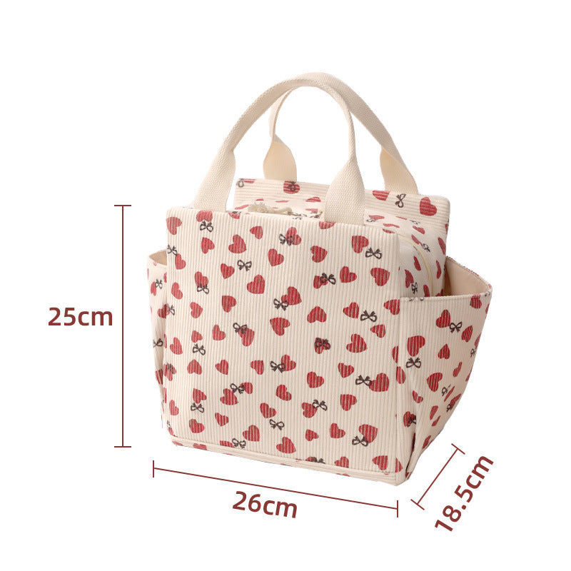 Insulated Lunch Tote with Side Pocket Bowlift