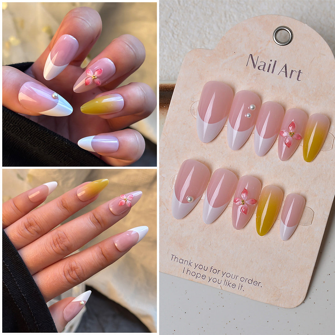Elegant Press-On Nail Art Set Bowlift