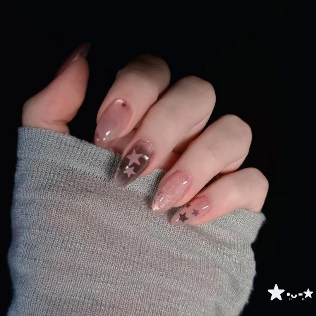 Starry Glitter Press-On Nail Set Bowlift