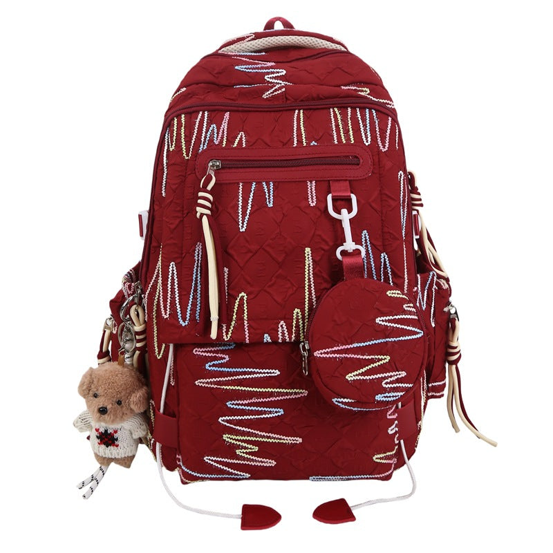 Trendy Embroidered Backpack