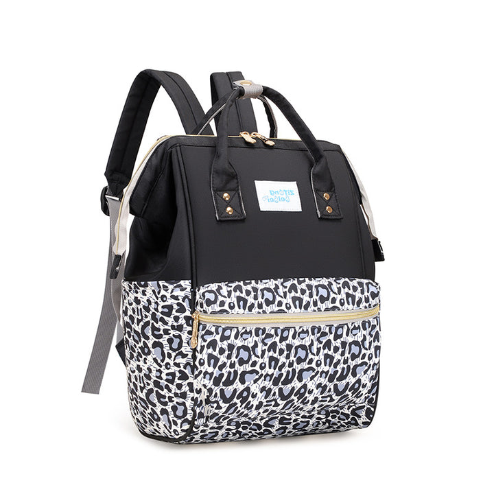 Trendy Animal Print Diaper Backpack Bowlift