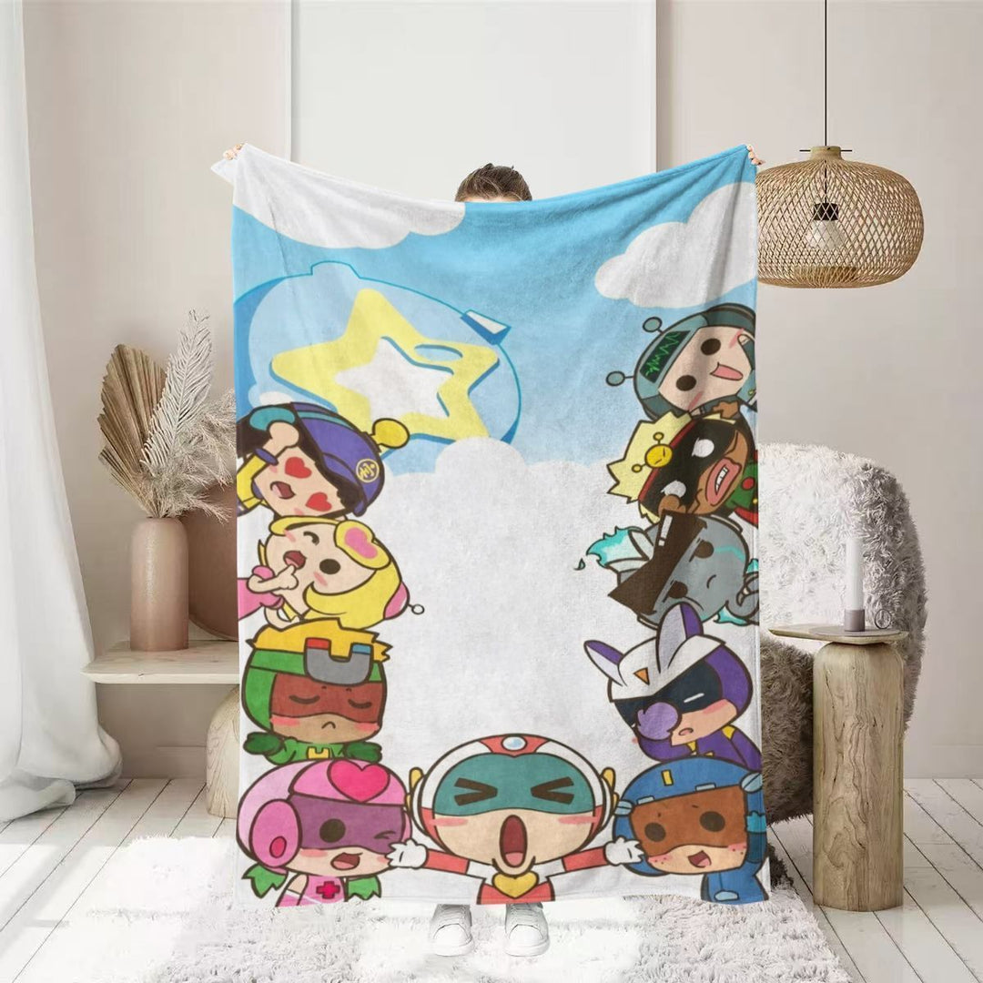 Cartoon-Themed Plush Blanket