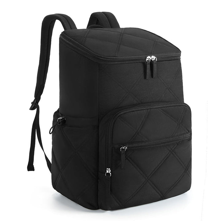 Stylish backpack with practical lid Bowlift