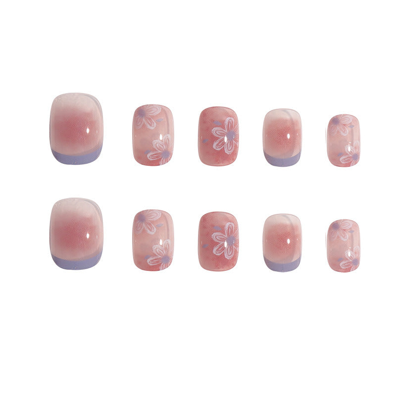 Floral-Design Press-On Nails Bowlift