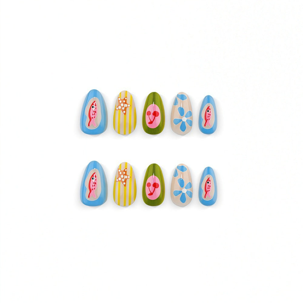 Creative Nail Art Set with Playful Designs Bowlift