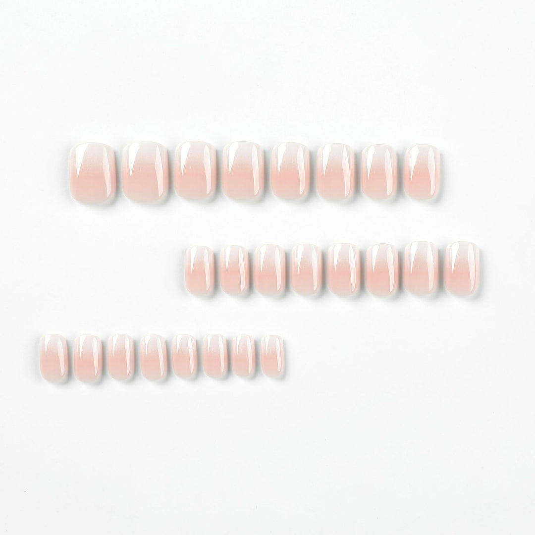Artful Nail Extensions with Gentle Gradient Bowlift