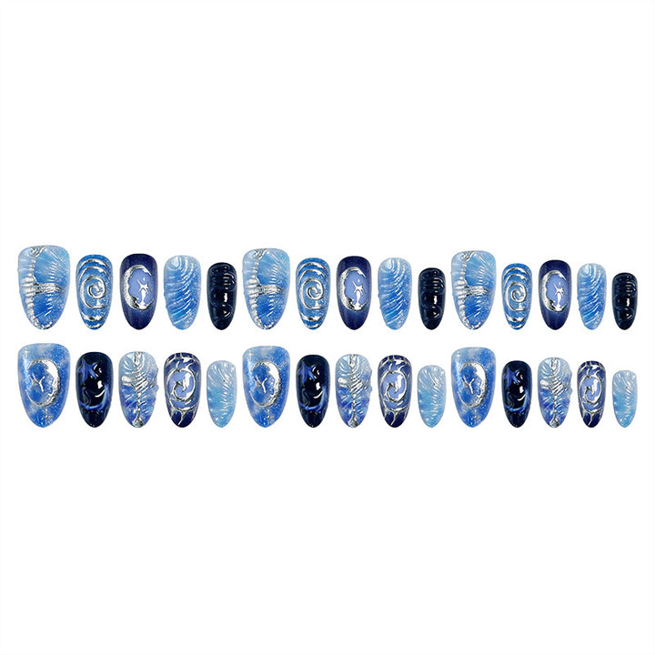 Artistic Galaxy Nail Tips Bowlift