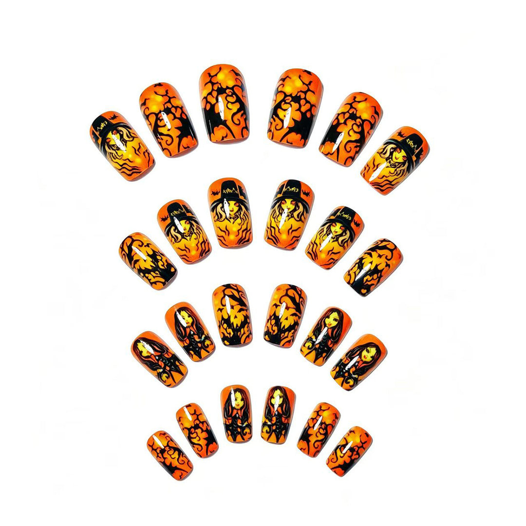 Halloween-Inspired Artistic Nail Art Bowlift