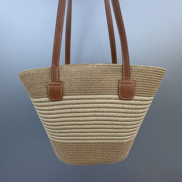Basket bag with leather handles Bowlift