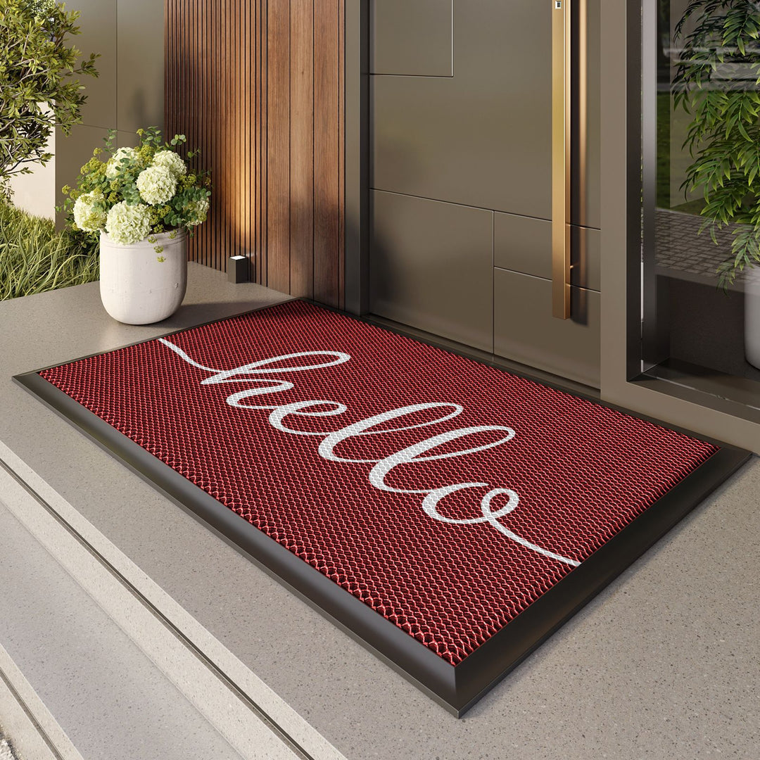 Stylish Paw Print Welcome Mat Bowlift