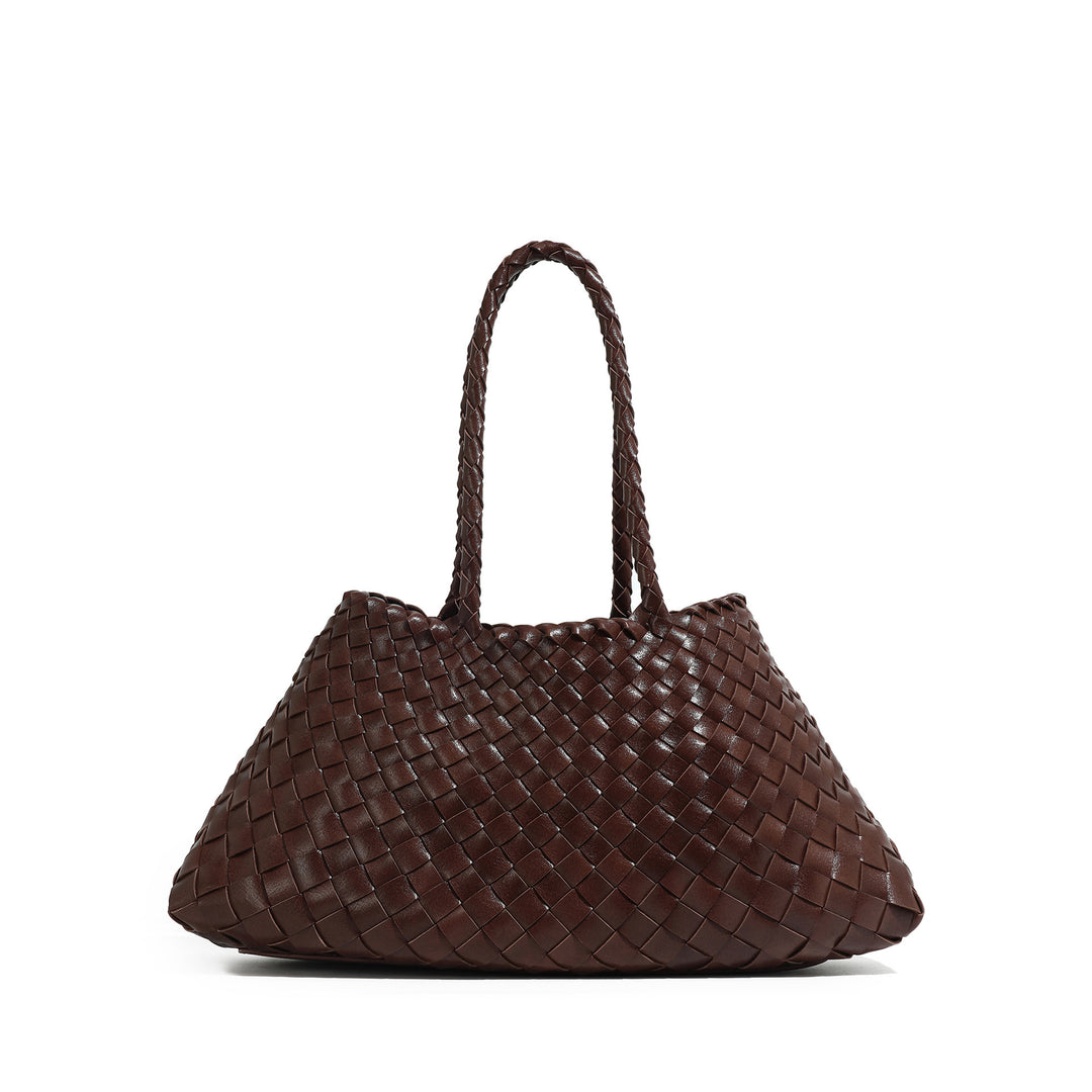 Handcrafted Woven Leather Tote Bowlift