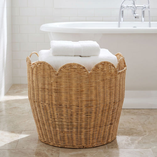 Stylish laundry basket with wave edge Bowlift