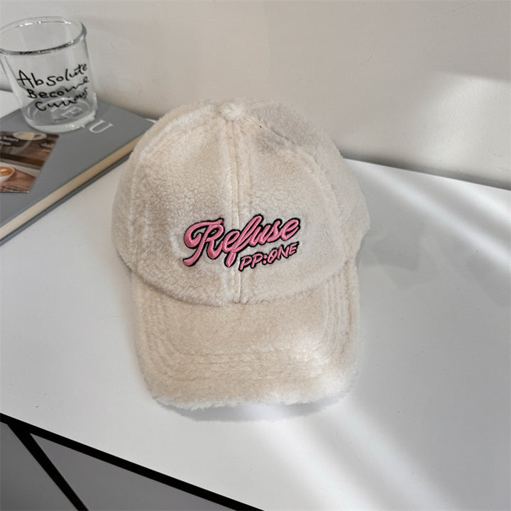 Women's Fuzzy Textured Baseball Cap Bowlift
