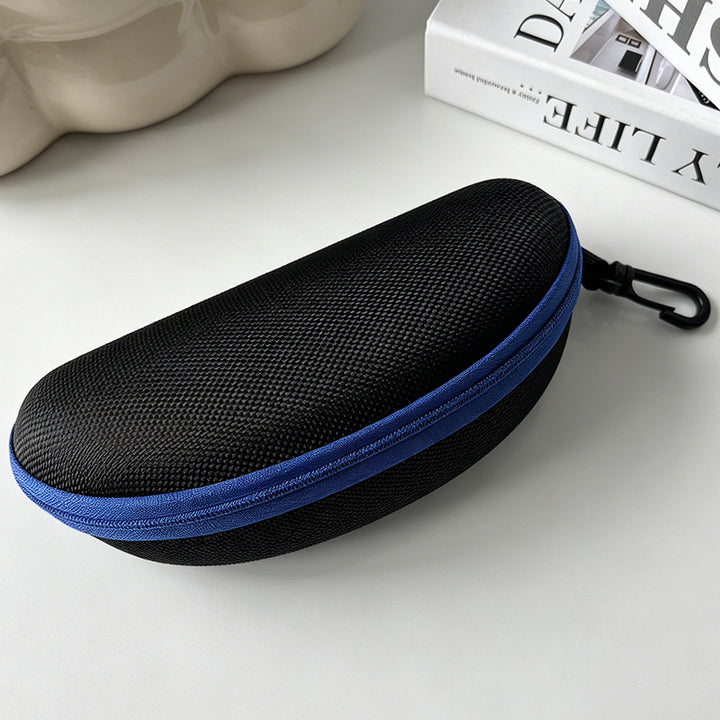 Hard-Shell Protective Sunglasses and Prescription Glasses Case with Zipper and Carabiner Bowlift