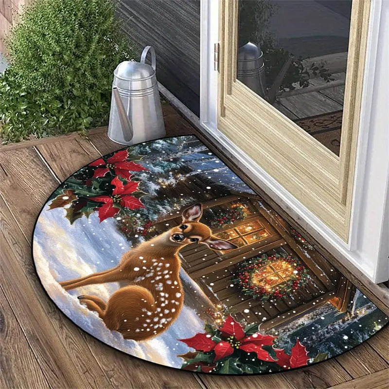Holiday-Themed Decorative Floor Mat Bowlift