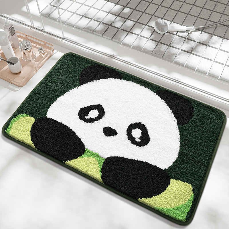 Adorable Panda-Themed Bathroom Rug