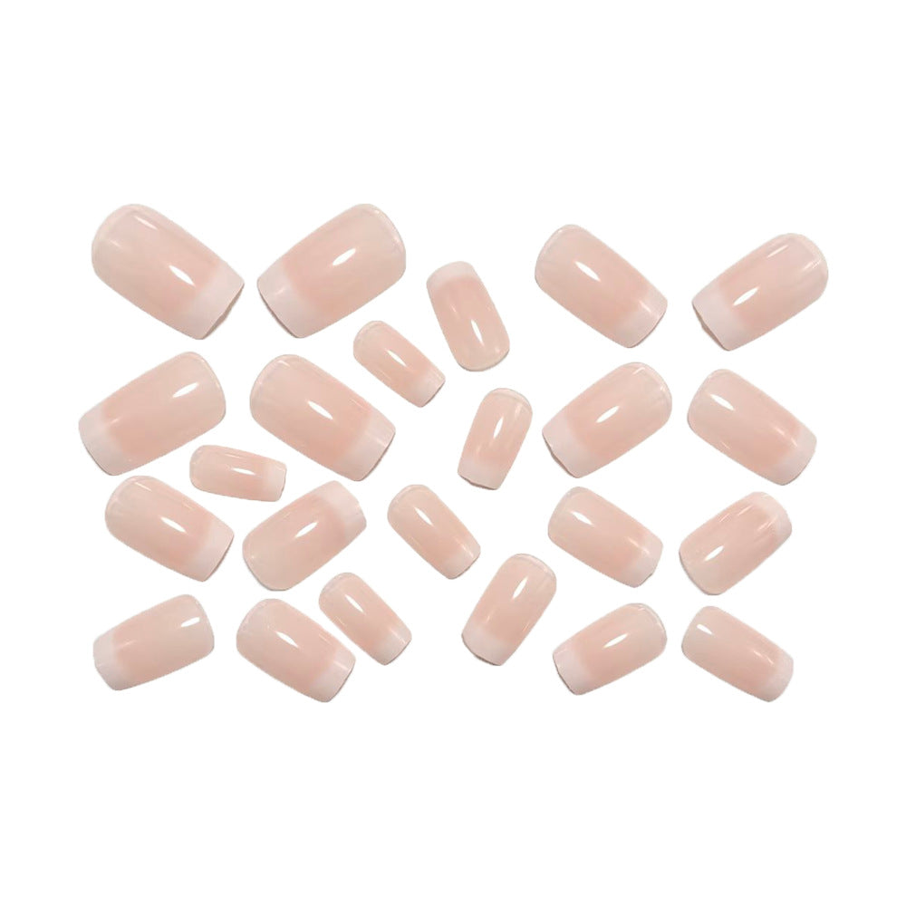 High-quality artificial nails with elegant French tip Bowlift