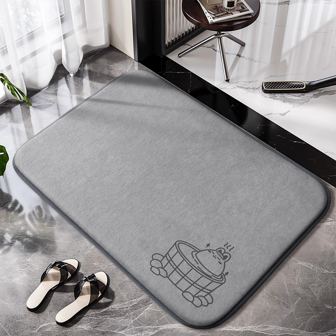 Non-slip bathroom rug with charming design Bowlift