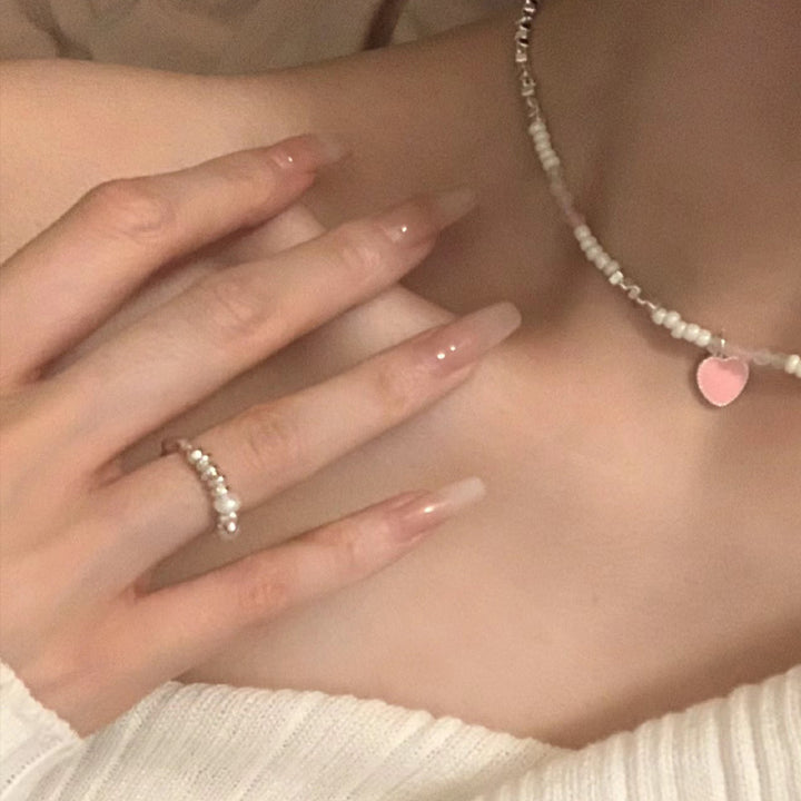 Elegant Long Coffin-Shaped Press-On Nails Bowlift