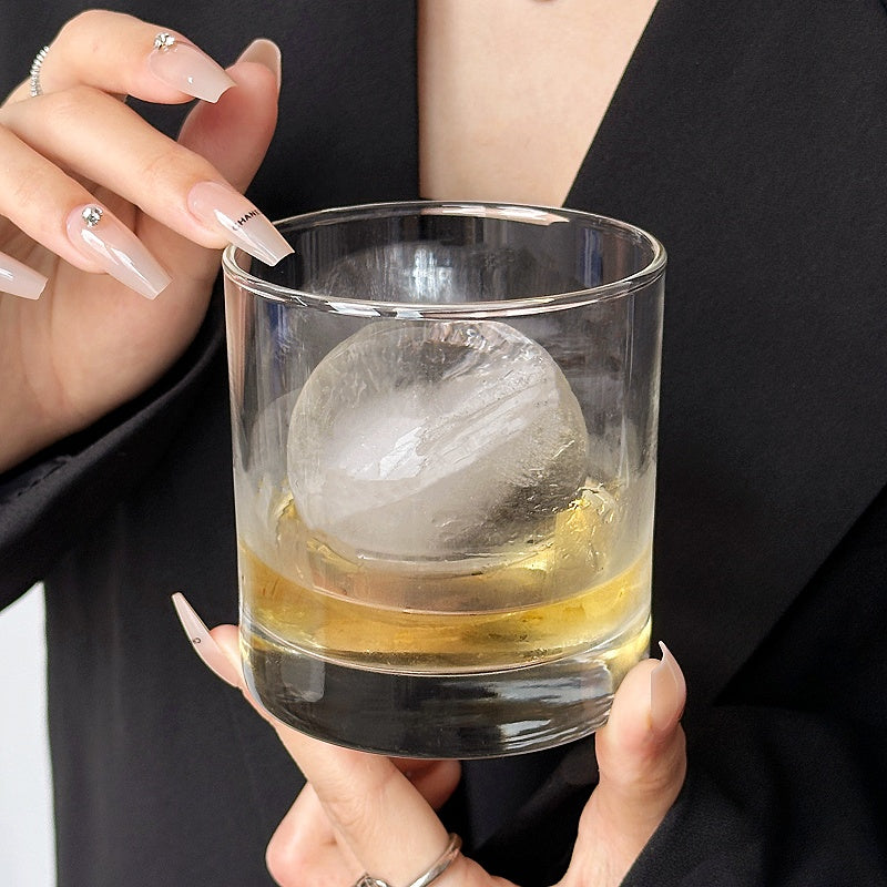 Heavy-Bottom Clear Whiskey Tumbler Glass Bowlift