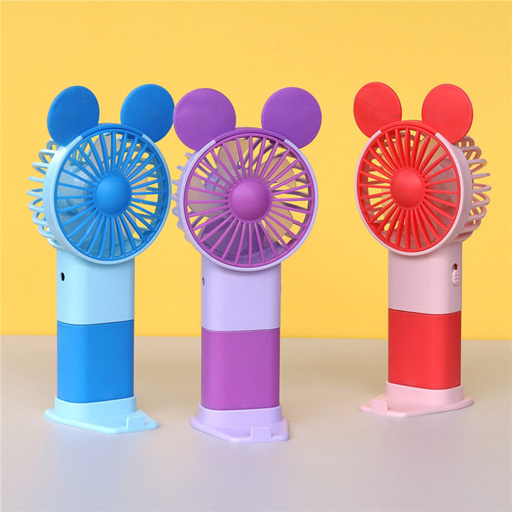 Unisex Portable Hand Fan in Playful Cat Design Bowlift