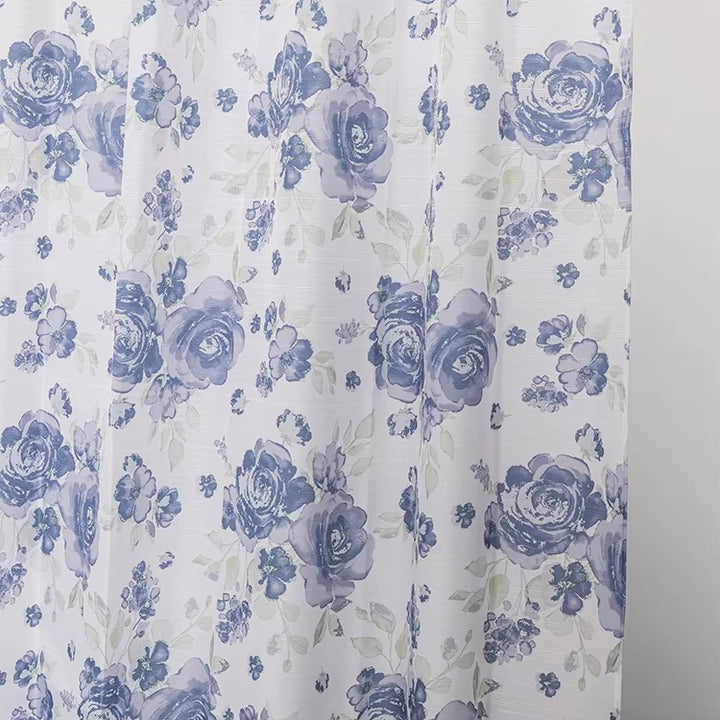 Floral Patterned Shower Curtain Bowlift