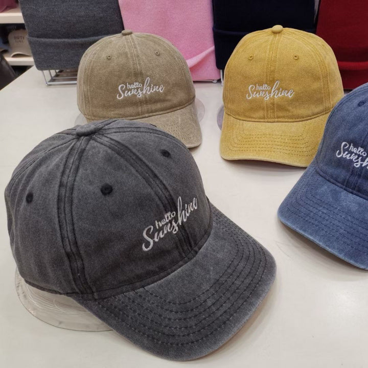 Women's Embroidered Cotton Baseball Cap Bowlift