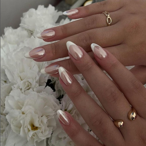 Elegant French Tip Nail Art Set Bowlift