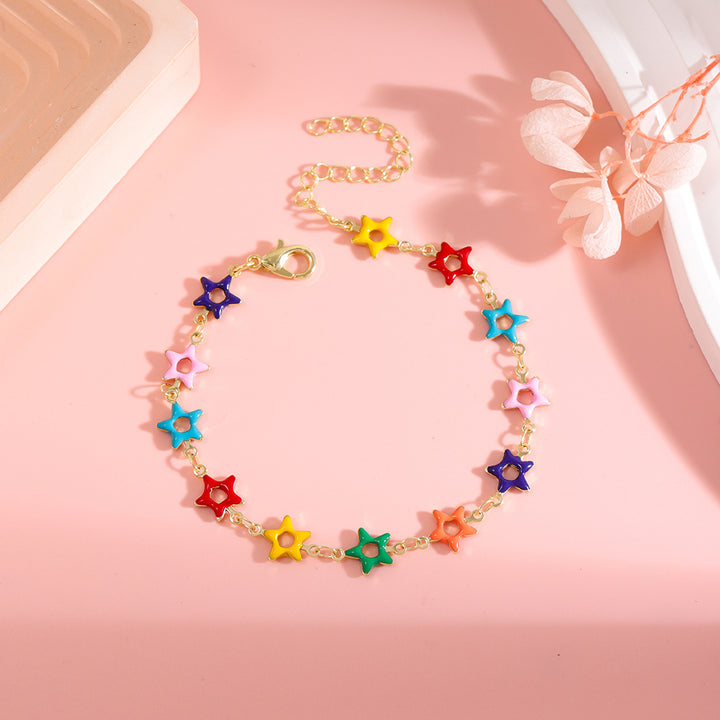 Colorful Star Charm Anklet Bowlift 1788164326