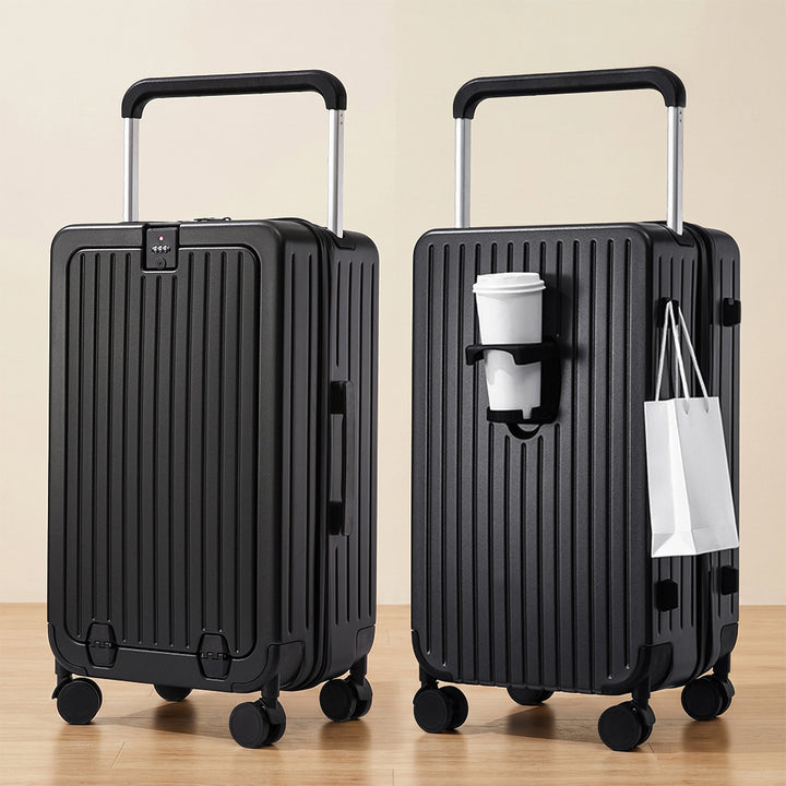 Compact Hard Shell Suitcase with 360-Degree Spinner Wheels