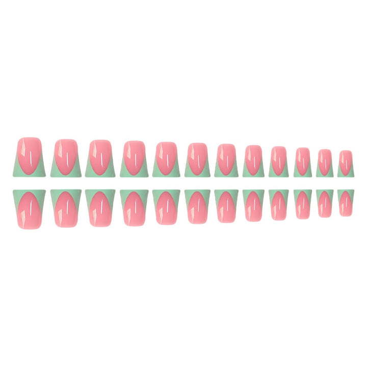 Stylish French Tip Press-On Nails with Customizable Design Bowlift
