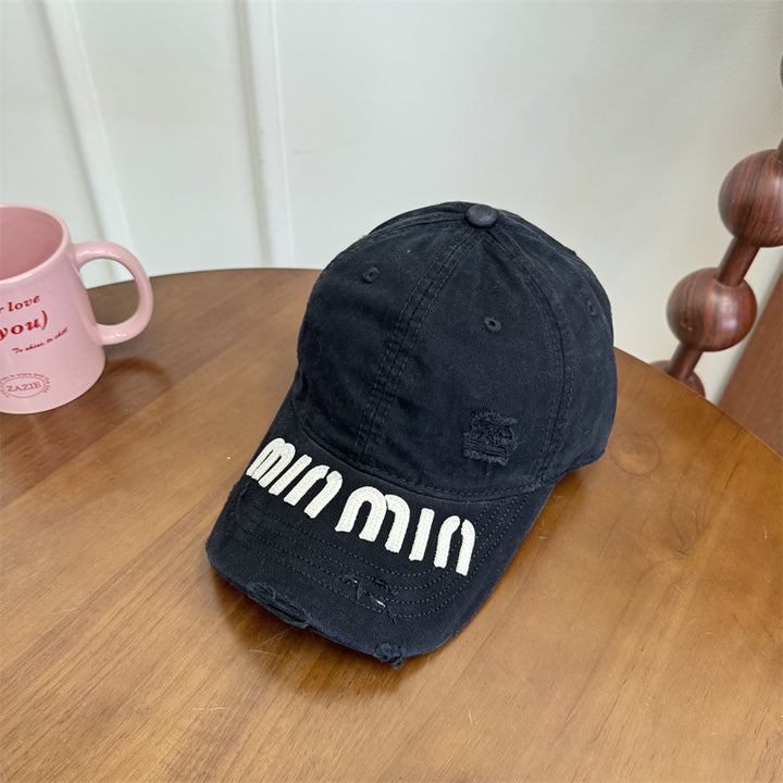 Women's Distressed Graphic Baseball Cap Bowlift