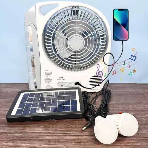 Women Multifunctional Solar Fan with Integrated LED Lighting Bowlift