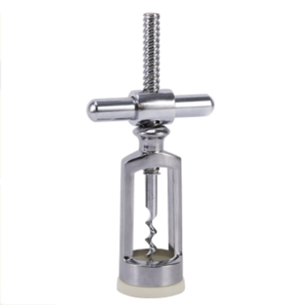 Stainless Steel T-Handle Lever Corkscrew Wine Bottle Opener Bowlift