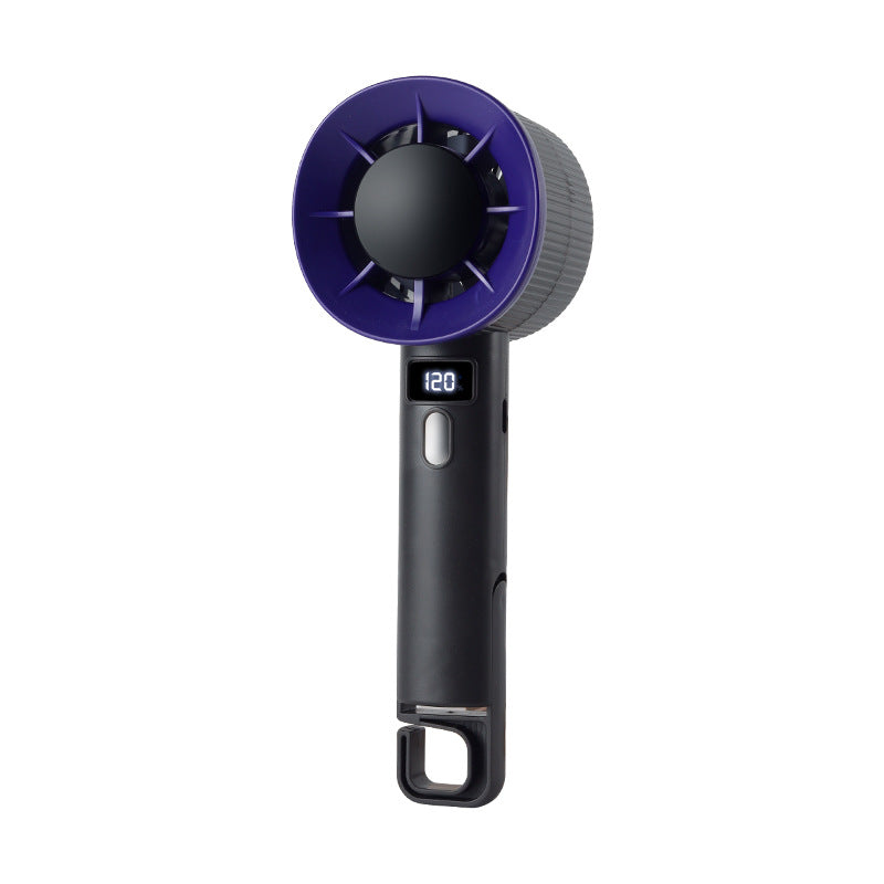 Unisex Portable Hand Fan with Digital Speed Display Bowlift