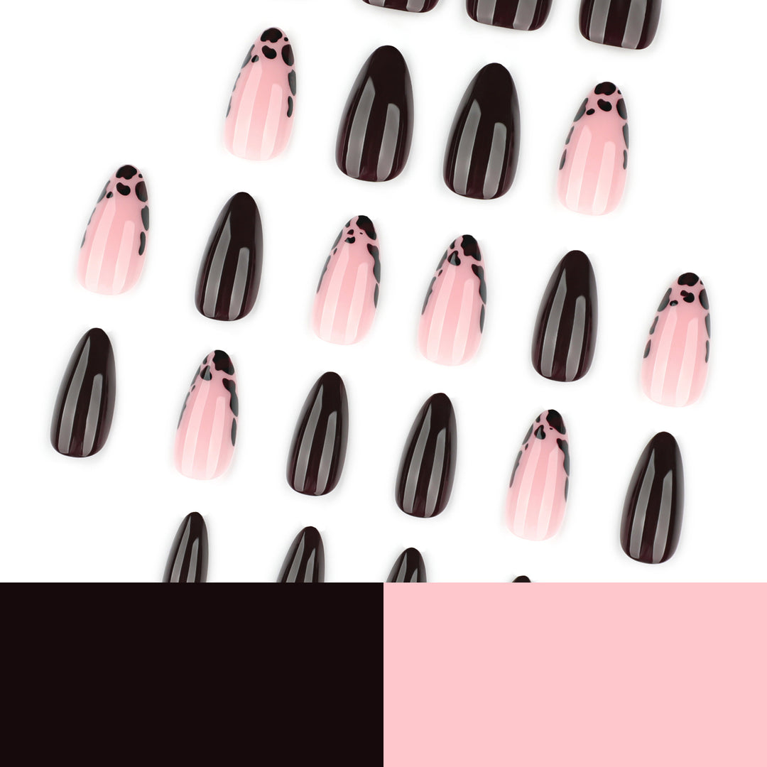 Artful stiletto nails with elegant design and glossy finish Bowlift