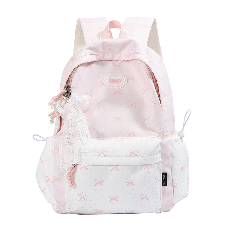 Playful Bow Print Backpack