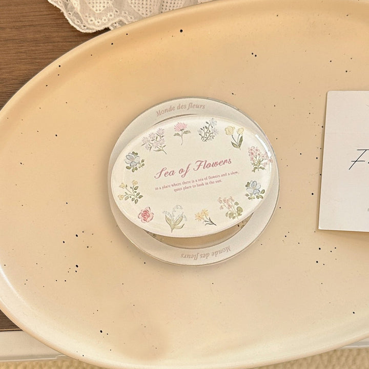 Elegant ceramic coaster with floral design Bowlift