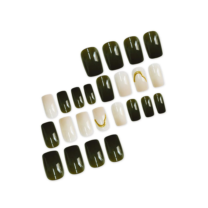 Elegant Press-On Nail Enhancements with Unique Design Bowlift